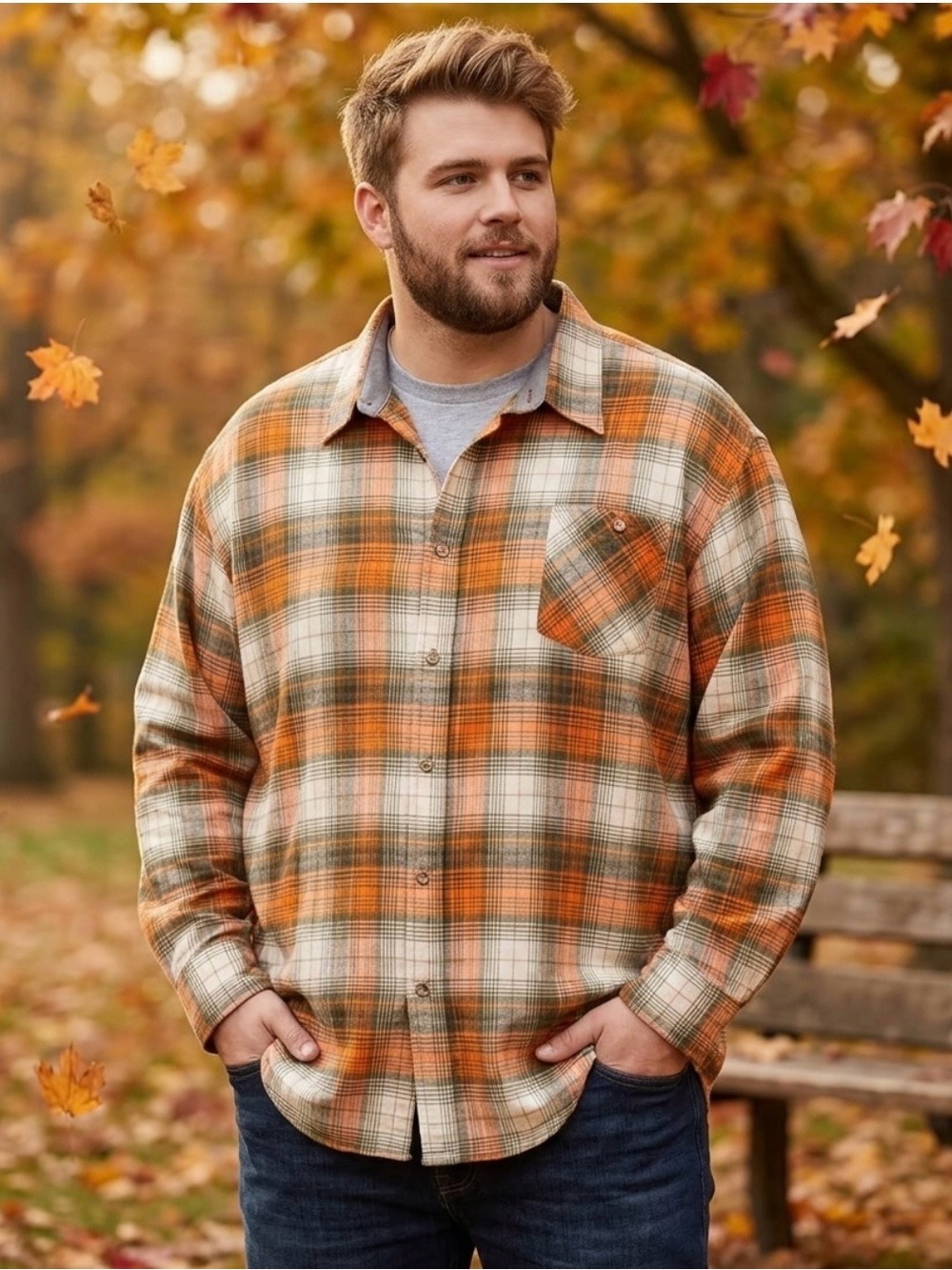 Boulder Creek Plaid Flannel Fleece Lined Shirt 100% Cotton Cozy Mens 8XL